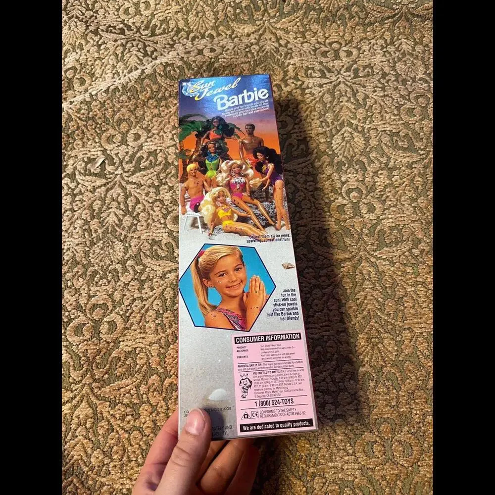 1993‎ Barbie Sun Jewel Ken Doll Pink Bathing Suit, Play Jewel Decorations w/Box